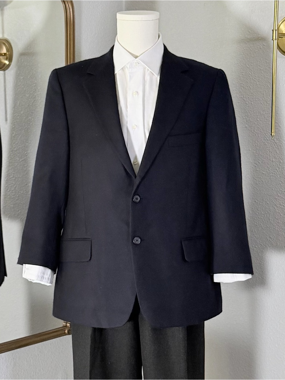 John W. Nordstrom Navy 100% Cashmere Blazer 44S